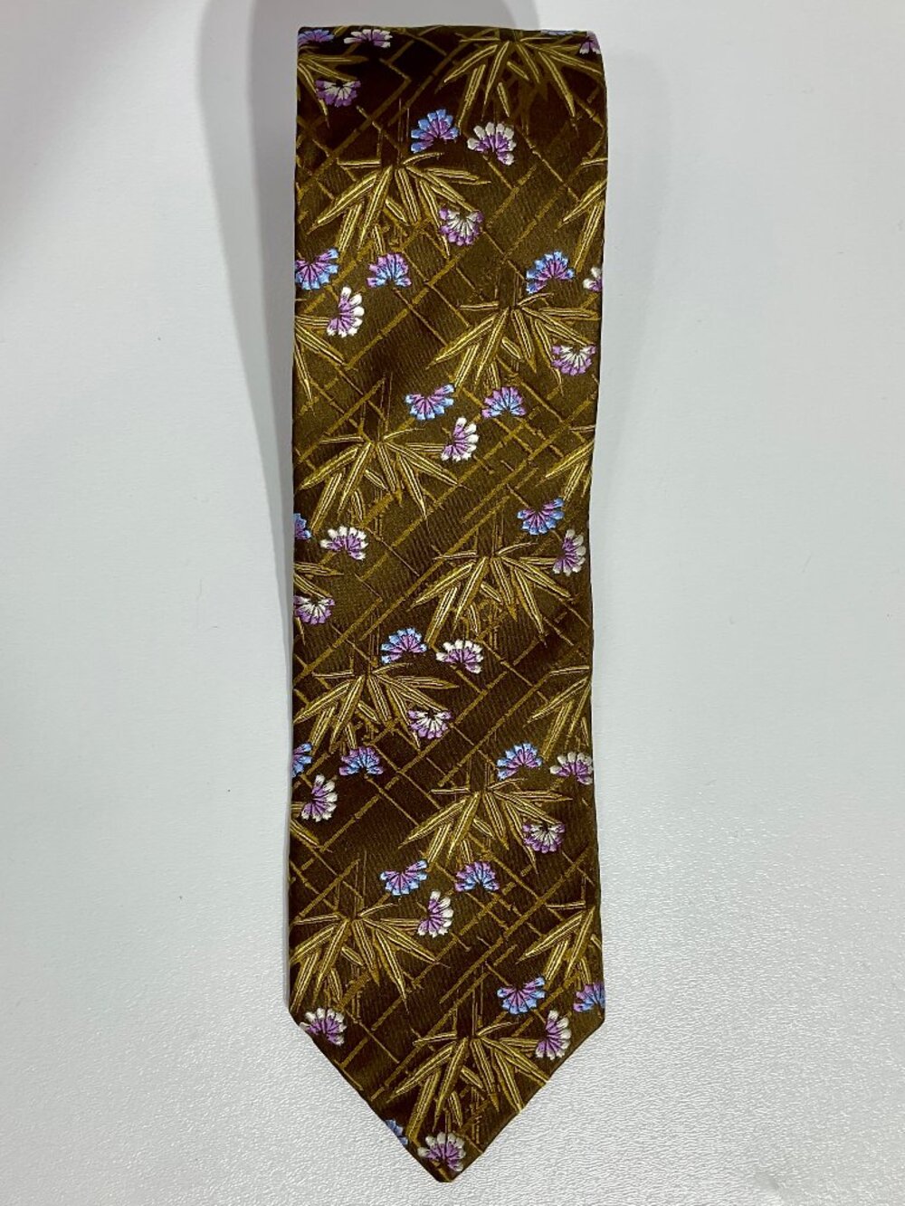 Robert Talbott Tie Best in Class Nordstrom Mens Brown Purple Flowes Silk